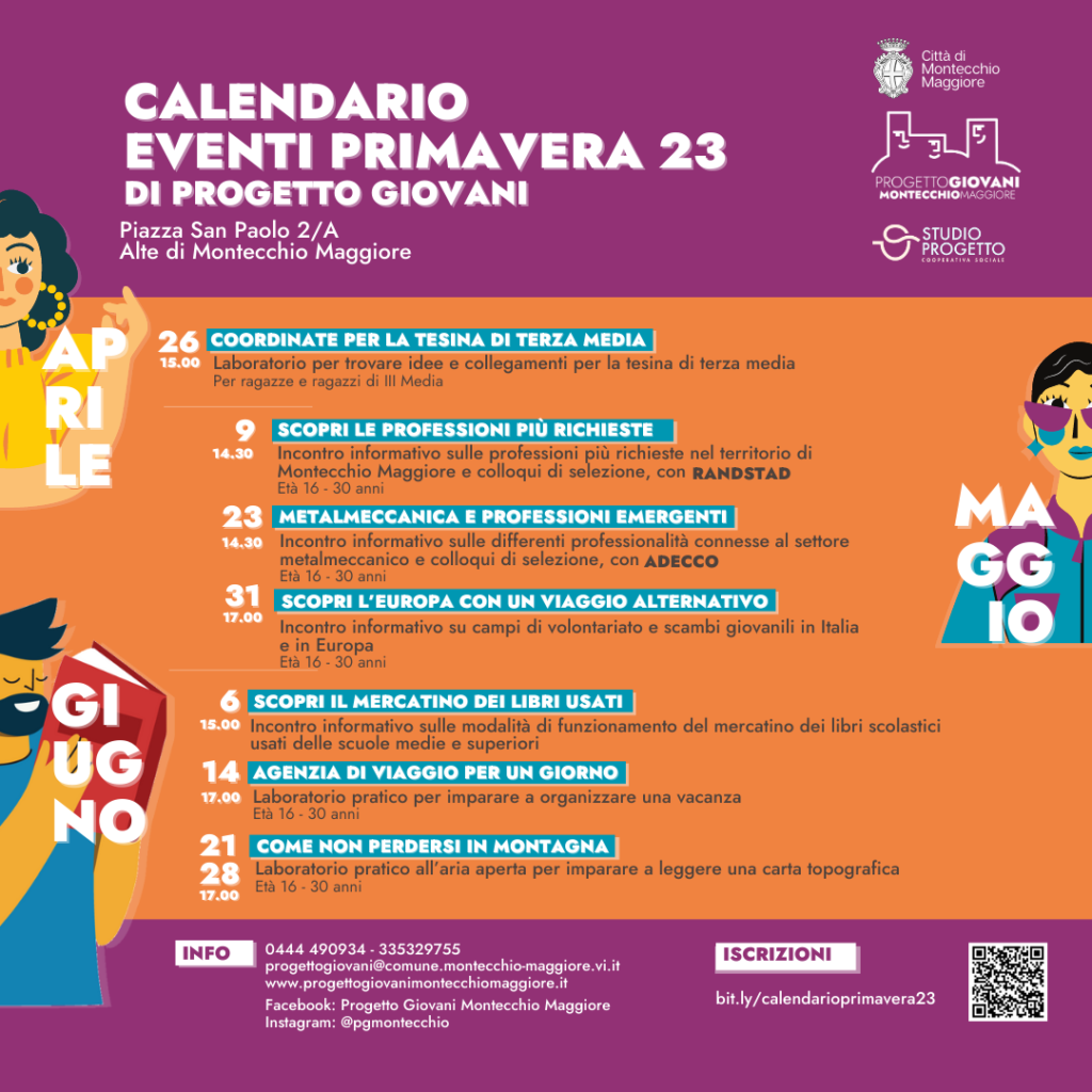 CALENDARIO EVENTI PRIMAVERA 23 a Progetto Giovani